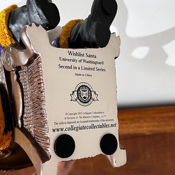 University of Washington UW Huskies Wishlist Santa Collegiate Collectibles 2001 - Picture 8 of 13